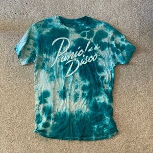 panic at the disco blue tie dye hot topic tshirt